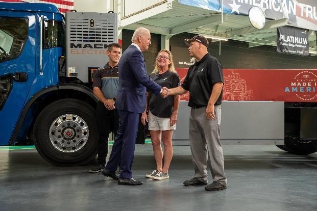 President-Joe-Biden-Shaking-Hands-With-Employees-Of-Mack-Trucks-Lehigh-Valley-Operations-7.28.21